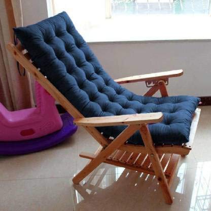 Mom's Moon Super Comfy Long Rocking Chair Cushion/Bench Back Seat Pad - Cotton, Handmade Quilts (Blue - 18 x 50 Inch)