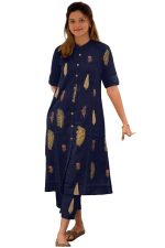 Women's Rayon Viscose A-Line Printed Kurta with Pant