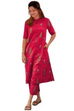 Women's Rayon Viscose A-Line Printed Kurta with Pant