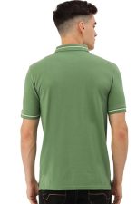 Peter England Men's Regular Fit Insignia Half Sleeve Polo T-Shirt | Cotton Rich | Premium Pique Weave