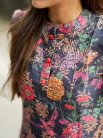 Women's Chanderi Stitched Printed Kurta for Women
