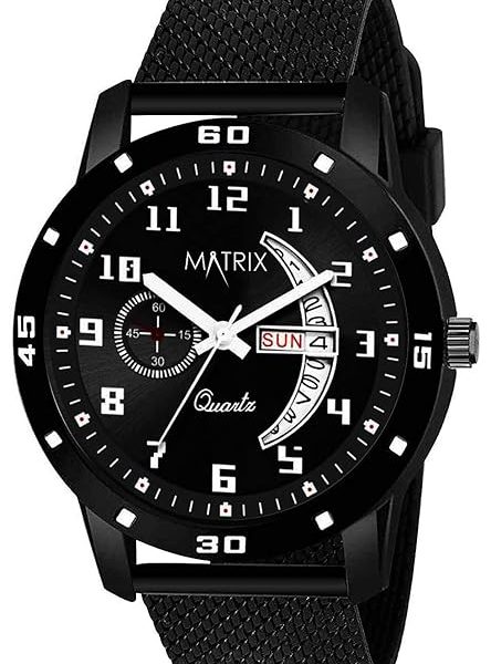 Matrix Analog Day & Date Display Wrist Watch for Men & Boys