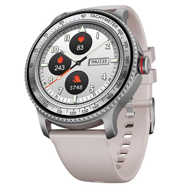 boAt Lunar Discovery w/ 1.39" (3.5 cm) HD Display, Turn-by-Turn Navigation, DIY Watch Face Studio, Bluetooth Calling, Emergency SOS, QR Tray, Smart Watch for Men & Women(Cherry Blossom)