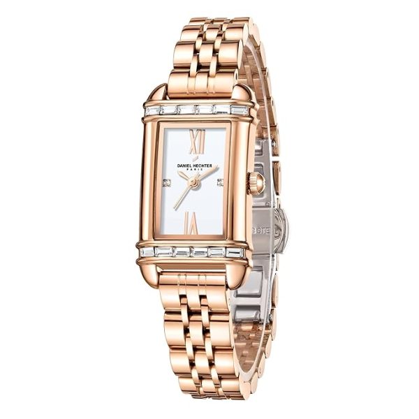 Daniel Hechter Paris Louvre Collection Square Dial Watch for Women with Roman Indices and Stainless Steel Strap-DHW2006 Multi