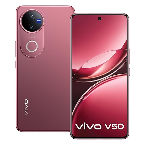 Vivo V50 5G (Rose Red, 12GB RAM, 512GB Storage) with No Cost EMI/Additional Exchange Offers
