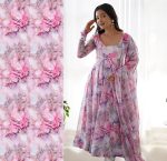 Women Floral Print Anarkali Kurta with Pant and Dupatta Set (Multicolour)