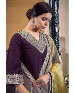 Women's Rayon Viscose Embroidery Straight Kurta Pant with Dupatta Set