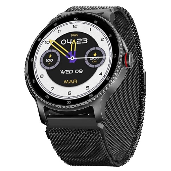 boAt Lunar Discovery w/ 1.39" (3.5 cm) HD Display, Turn-by-Turn Navigation, DIY Watch Face Studio, Bluetooth Calling, Emergency SOS, QR Tray, Smart Watch for Men & Women(Black Metal)