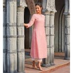 Women Yard-Dyed Thread Work A-Line Kurta
