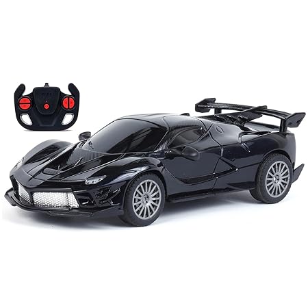 Jam & Honey Remote Control Car for Kids | High-Speed RC Car with Rechargeable Lithium Battery | Type-C Charging | LED Headlights | Black
