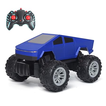 Jam & Honey Off Roader Rechargeable Remote Control Car | RC Car Monster Truck |4 Headlight Modes | in-Built Lithium Battery | C-Type Charging | Made in India (Blue)
