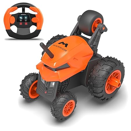 Mirana Warrior 360 Degree Rotating Stunt RC Car Toy for Kids | High Speed Steering Remote Control Vehicle | USB Type-C Rechargeable for Boys and Girls | Made in India
