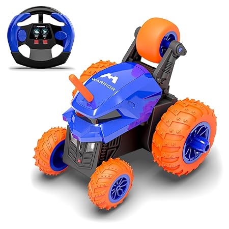 Mirana Warrior 360 Degree Rotating Stunt RC Car Toy for Kids | High Speed Steering Remote Control Vehicle | USB Type-C Rechargeable for Boys and Girls | Made in India