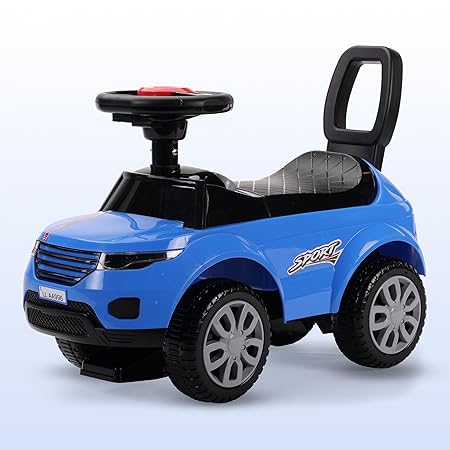 LuvLap Starlight Ride on & Car for Kids with Music & Horn Steering, Push Car for Baby with Backrest, Safety Guard, Under Seat Storage & Big Wheels, Ride on for Kids 1 to 3 Years Upto 25 Kgs (Blue)