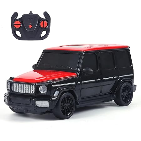 Jam & Honey Remote Control Car for Kids | High-Speed RC Car with Rechargeable Lithium Battery | Type-C Charging | LED Headlights | Black&Red