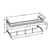 Stainless Steel Multipurpose 2 Tier Bathroom Shelf with Towel Holder/Towel Hooks/Bathroom Accessories(Silver)