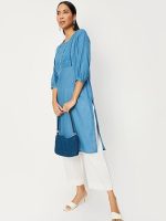 Women's Cotton Blend Regular Fit Casual Kurta