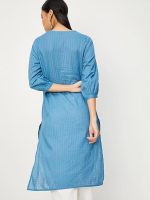 Women's Cotton Blend Regular Fit Casual Kurta