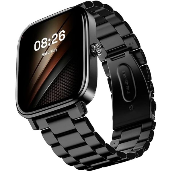 Noise ColorFit Pulse 3 with 1.96" Biggest Display Bluetooth Calling Smart Watch, Premium Build, Auto Sport Detection & 170+ Watch Faces Smartwatch for Men & Women - Elite Black