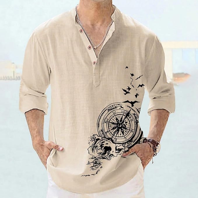 Men's Cotton Blend Mandarin Collar Self One Design Full Sleeve Casual Short Kurta