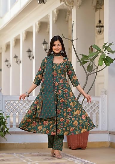 Cotton Blend Women's Kurta Set