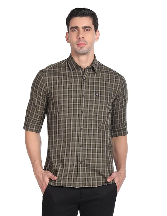Arrow Men's 100% Cotton Slim Fit Shirt