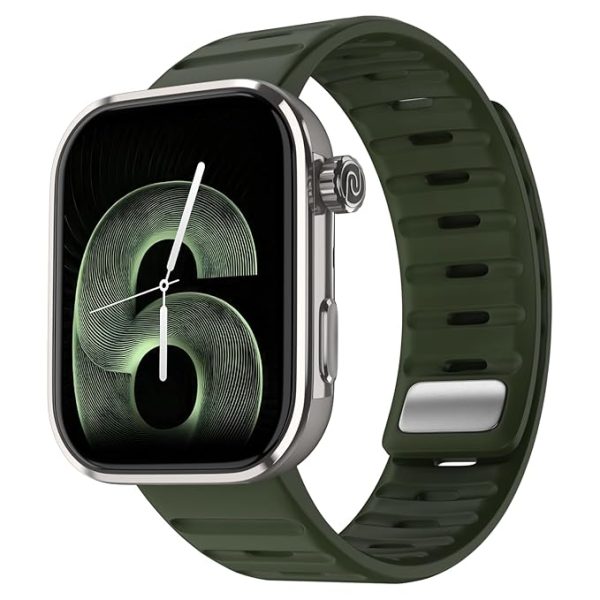 Noise Pro 6 Smart Watch:Intelligent AI, Endless AI Watch Faces, AI Companion, 1.85" AMOLED, EN2 Processor, Nebula UI 2.0, Emergency SOS, Compatible with iOS & Android (Green Titanium)