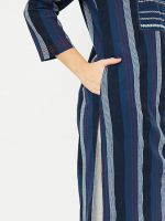 Women's Cotton Regular Fit Striped Regular Kurta