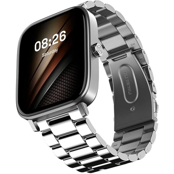 Noise ColorFit Pulse 3 with 1.96" Biggest Display Bluetooth Calling Smart Watch, Premium Build, Auto Sport Detection & 170+ Watch Faces Smartwatch for Men & Women - Elite Silver