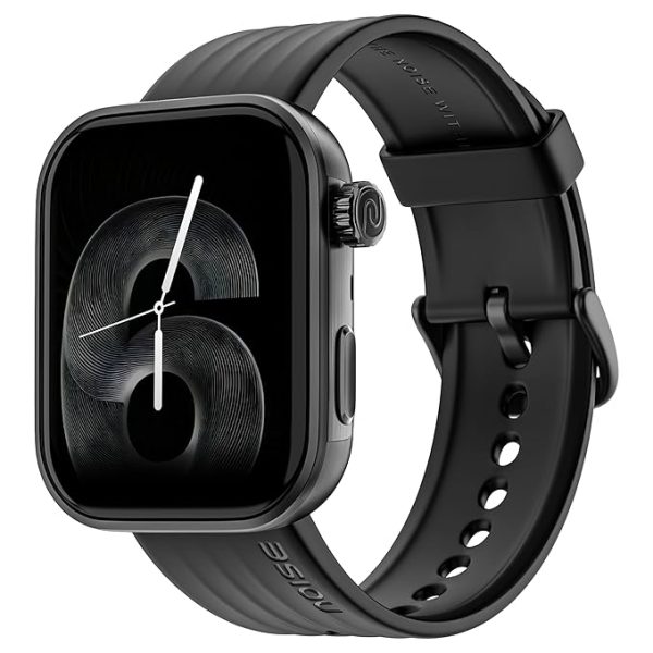 Noise Pro 6 Smart Watch:Intelligent AI, Endless AI Watch Faces, AI Companion, 1.85" AMOLED, EN2 Processor, Nebula UI 2.0, Emergency SOS, Compatible with iOS & Android Black