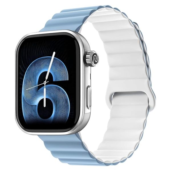 Noise Pro 6 Smart Watch:Intelligent AI, Endless AI Watch Faces, AI Companion, 1.85" AMOLED, EN2 Processor, Nebula UI 2.0, Emergency SOS, Compatible with iOS & Android (Magnetic Blue)