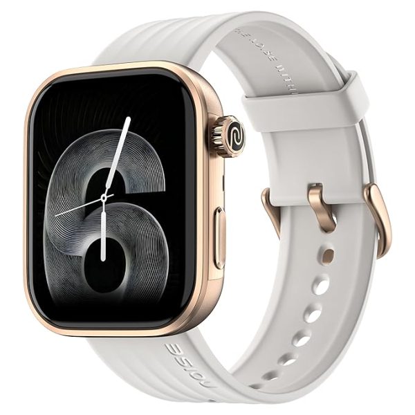 Noise Pro 6 Smart Watch:Intelligent AI, Endless AI Watch Faces, AI Companion, 1.85" AMOLED, EN2 Processor, Nebula UI 2.0, Emergency SOS, Compatible with iOS & Android Ivory Gold