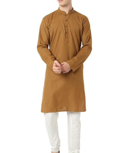 Men’s Cotton Striped Regular FIT Long Kurta