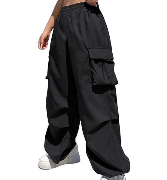 High Waist Cotton Trousers for Women
