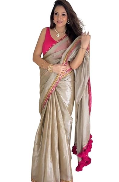 Pure Soft Two Tone Erode Soft Silk Sarees with Amazing Lace work Border and Paired with Plain Banglori Blouse piece