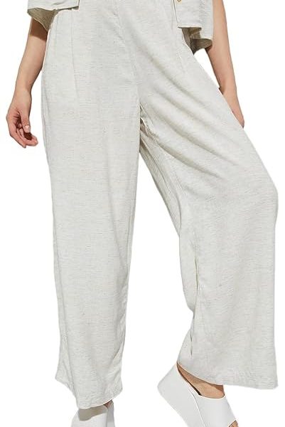 Women's Wide Leg Fit Mid Rise Trouser