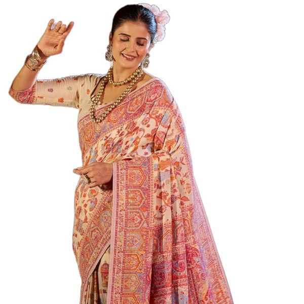 Women's kanjivaram banarasi silk saree for festival Wedding silk with rich pallu Design sarees for women with Unstitched blouse piece