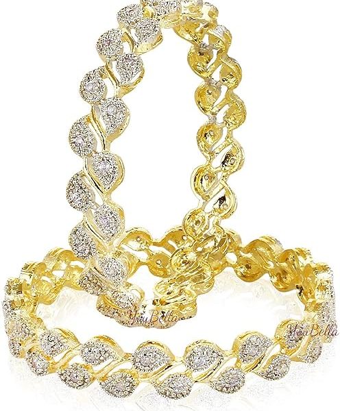 American Diamond Gold Plated Bangles