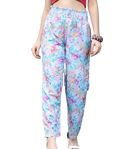 Women's Straight Fit Mid Rise Cotton Blend Straight Bottom