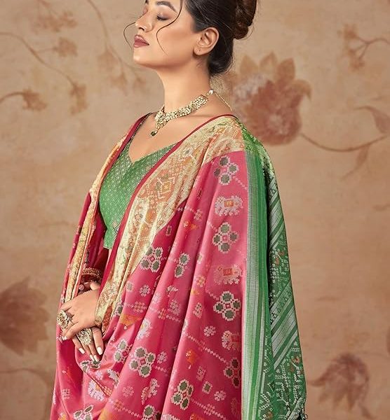 Women's silk saree for festival and Wedding with rich pallu Design with blouse piece