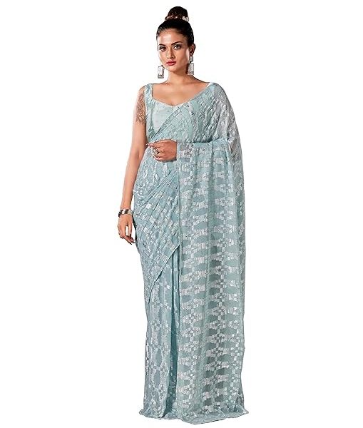 Women's Woven Georgette Ready to Wear Saree