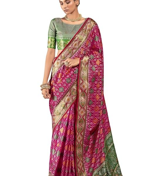 Women's silk saree for festival and Wedding with rich pallu Design with blouse piece