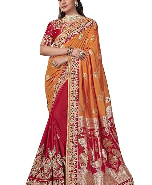 Banarasi Silk Traditional saree with Unstitch Heavy Blouse Piece