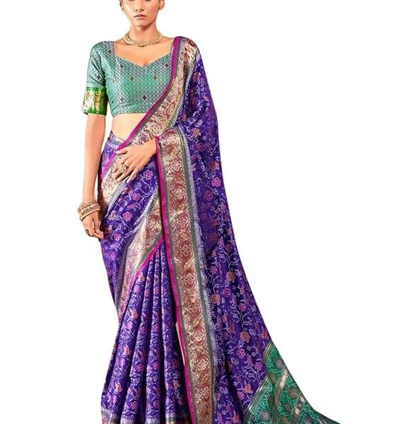 Women's silk saree for festival and Wedding with rich pallu Design with blouse piece