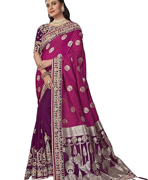 Banarasi Silk Traditional saree with Unstitch Heavy Blouse Piece