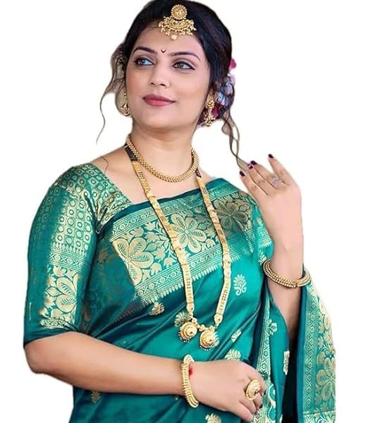 Women's Pure Soft Kanjivaram Silk Saree For Wedding With Blouse Piece