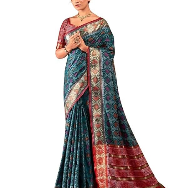 Women's silk saree for festival and Wedding with rich pallu Design with blouse piece