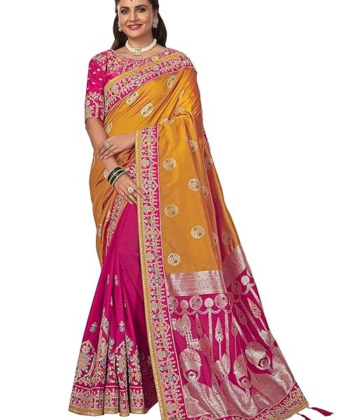 Banarasi Silk Traditional saree with Unstitch Heavy Blouse Piece
