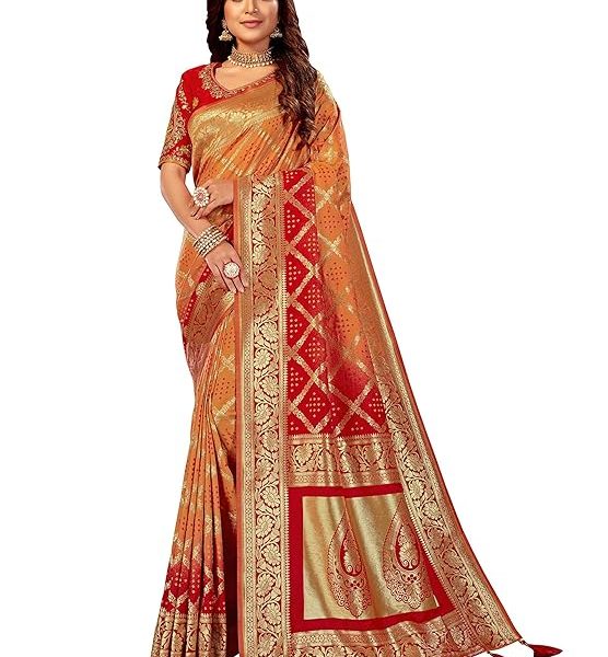 Banarasi Silk Traditional saree with Unstitch Heavy Blouse Piece